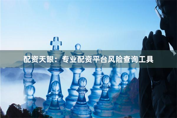 配资天眼：专业配资平台风险查询工具